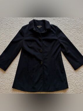 Guess Jeans Women's Black Single-Breasted Pea Coat. Size M